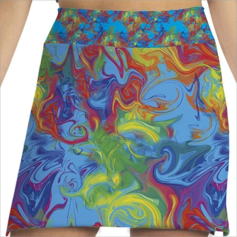 NWT Skort Obsession Spilt Paint Size L